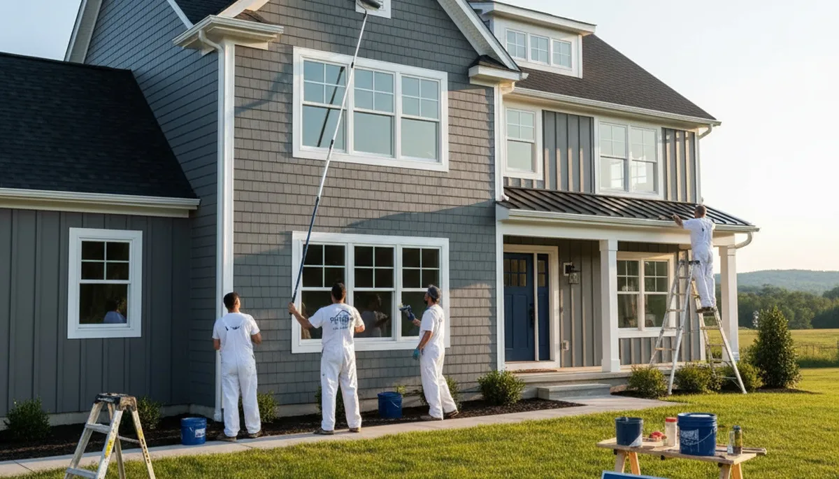 Professional house painters in Worcester MA providing expert residential exterior painting services